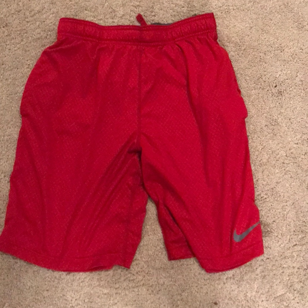Red Nike basketball shorts